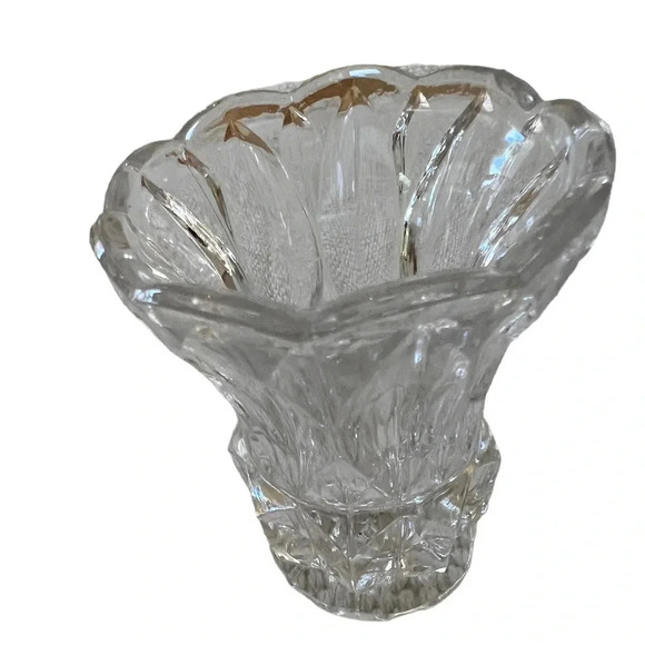 Vintage Cut Glass Miniature Vase 3” - Picture 3 of 3